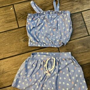 OshKosh Blue Flower Set with Skort and Top